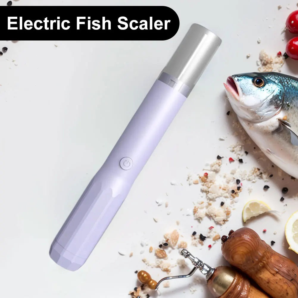 Descamador de pescado eléctrico, recargable, inalámbrico, resistente al agua, para chefs y cocineros caseros