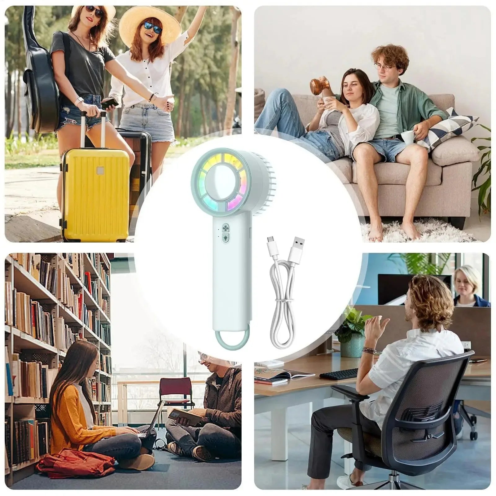 Ventilador eléctrico portátil de mano