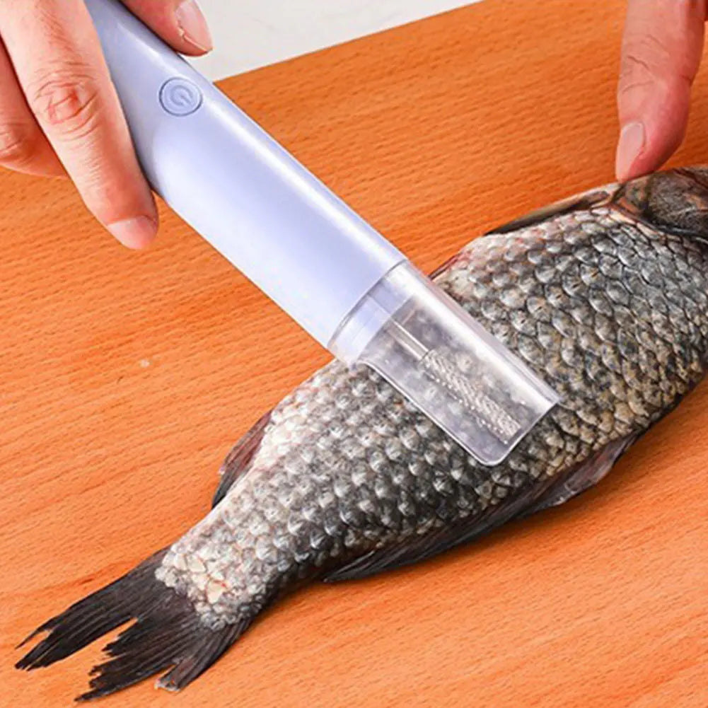 Descamador de pescado eléctrico, recargable, inalámbrico, resistente al agua, para chefs y cocineros caseros