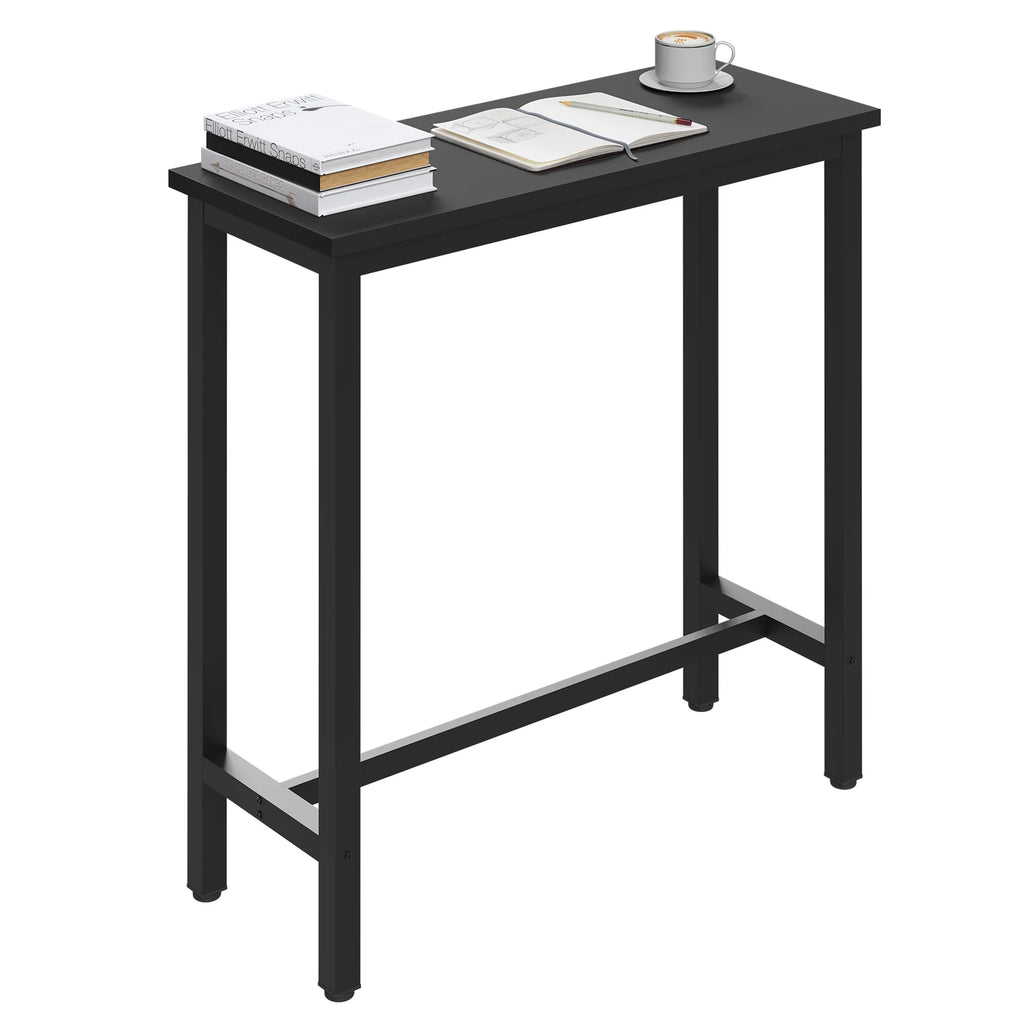 Mesa de bar,de comedor, mesa alta de pared para rectangular con estructura metálica