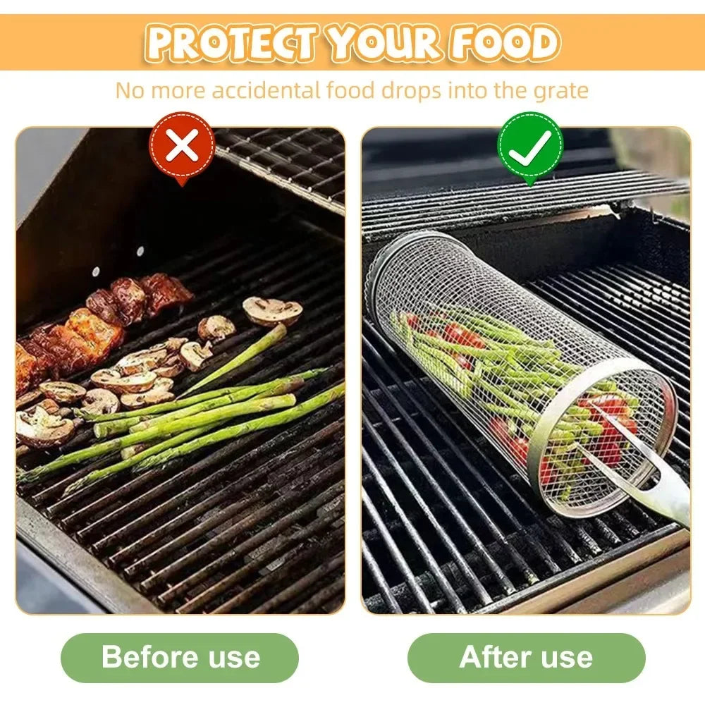 Mallas es un producto para Barbacoa de carbón,  accesorios para barbacoa, herramientas para exteriores, parrilla, utensilios de cocina de acero inoxidable, portátil.