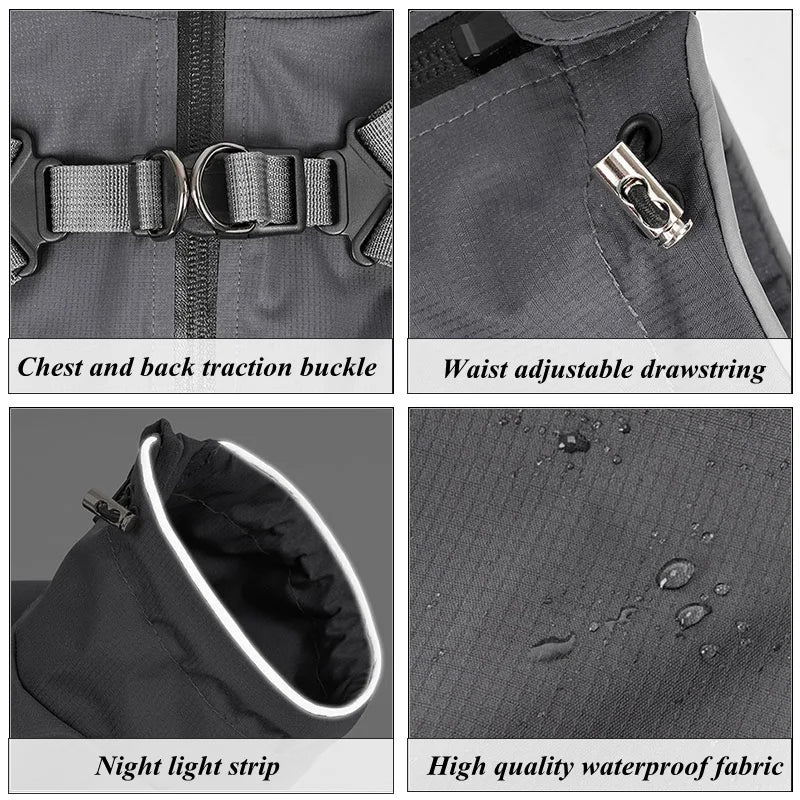 Chubasquero, chaqueta para perros con arnés