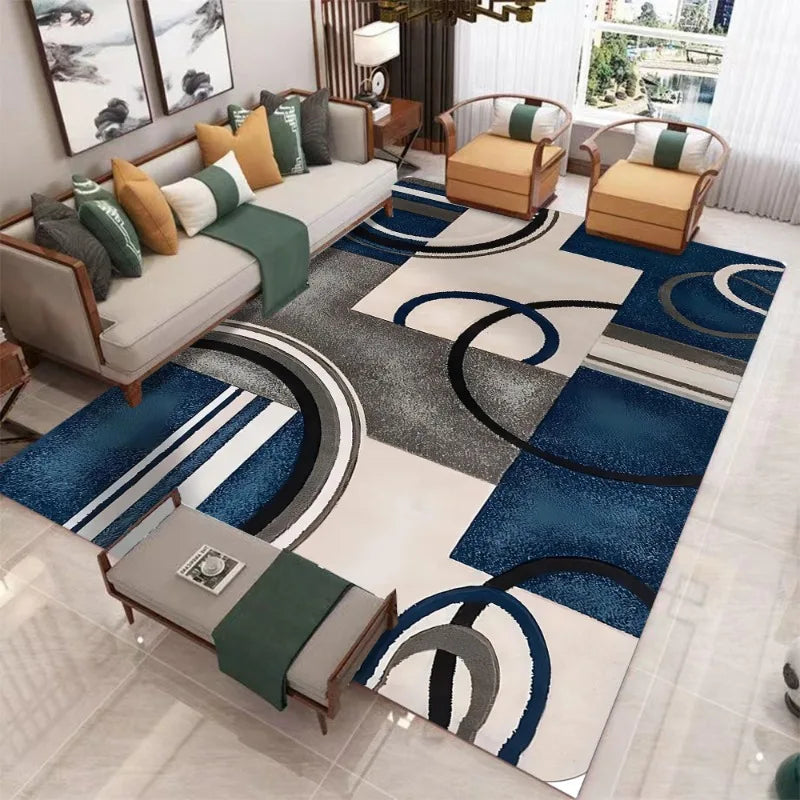 Alfombra moderna con estampado abstracto
