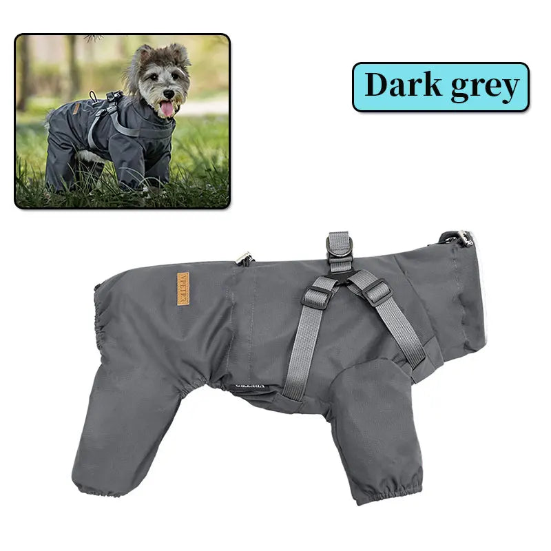 Chubasquero, chaqueta para perros con arnés