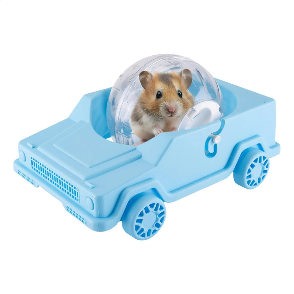 Ruedas de ejercicio para hámster con forma de coche, juguete para mascotas pequeñas, juguete para aliviar el estrés en el hogar, jerbo enano