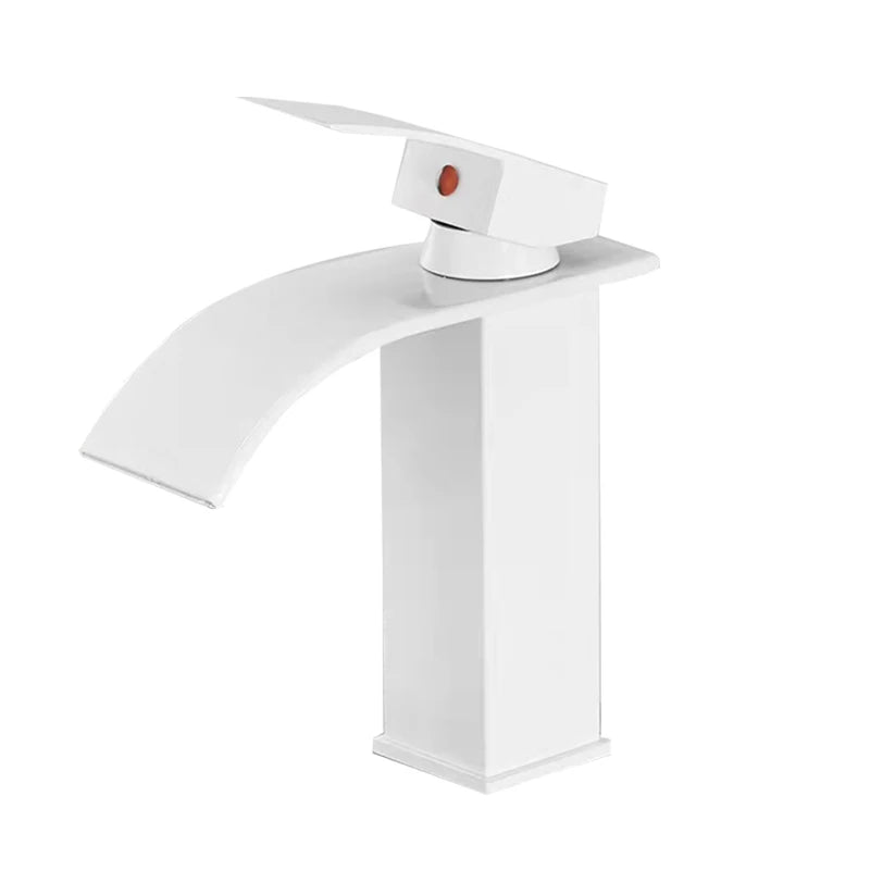 Grifo de baño cascada negro, lavabo, lavabo de tocador, grifo mezclador, grifo de agua fría y caliente, grifos de lavabo de baño de un solo orificio, grúa