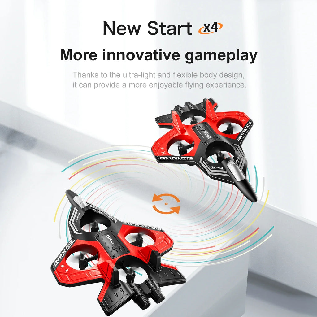 Nuevo helicóptero volador planeador YP3 RC Hobby Jet Plane 2.4G Stunt Control remoto Avión de combate de espuma Dron de juguete con luz