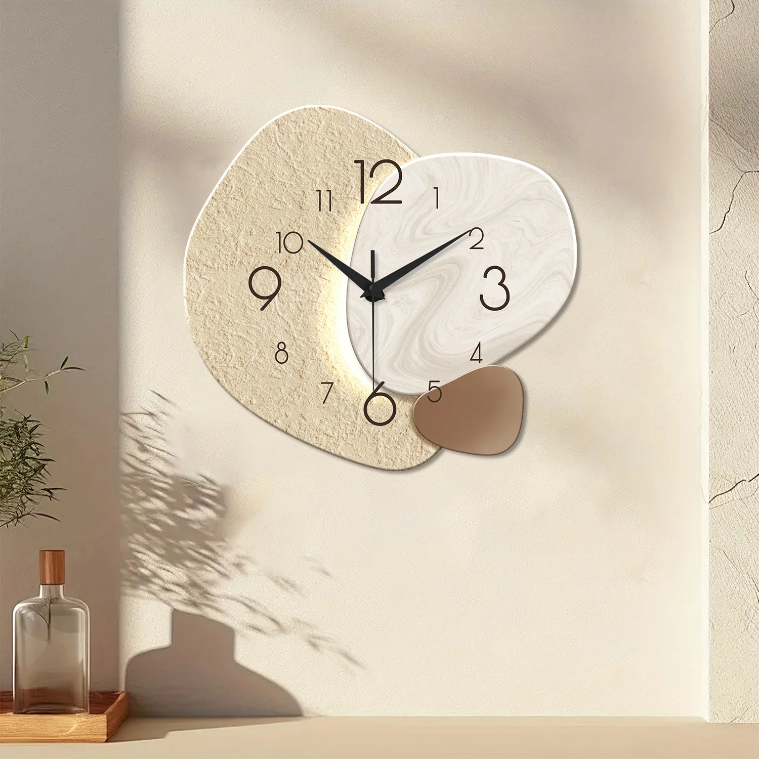 Reloj de pared moderno y sencillo, de cuarzo silencioso, ideal para decorar el dormitorio, la sala de estar o el fondo del sofá.