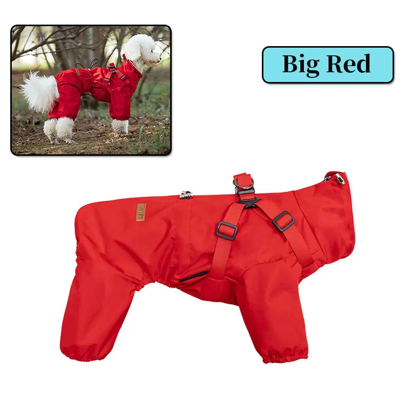 Chubasquero, chaqueta para perros con arnés