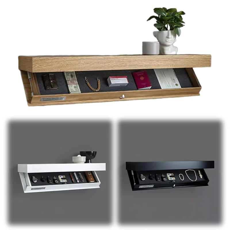 Estantería Flotante de Diseño con Compartimento Secreto Oculto – Almacenamiento Elegante y Funcional para tu Hogar