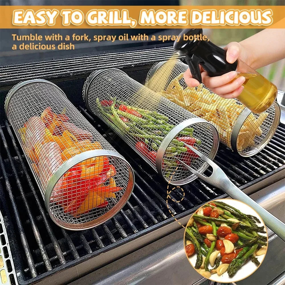 Mallas es un producto para Barbacoa de carbón,  accesorios para barbacoa, herramientas para exteriores, parrilla, utensilios de cocina de acero inoxidable, portátil.
