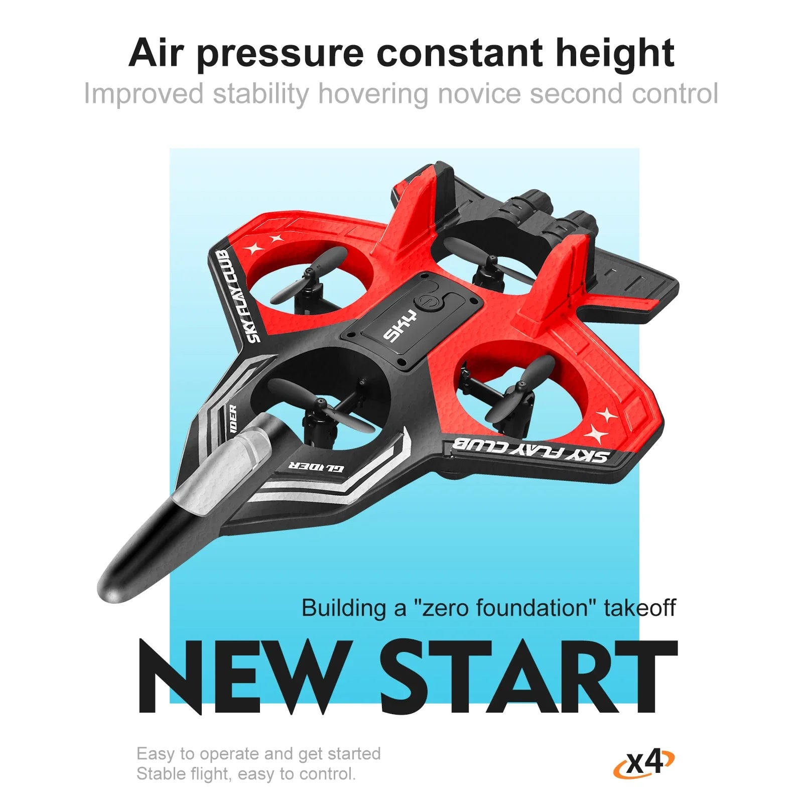 Nuevo helicóptero volador planeador YP3 RC Hobby Jet Plane 2.4G Stunt Control remoto Avión de combate de espuma Dron de juguete con luz