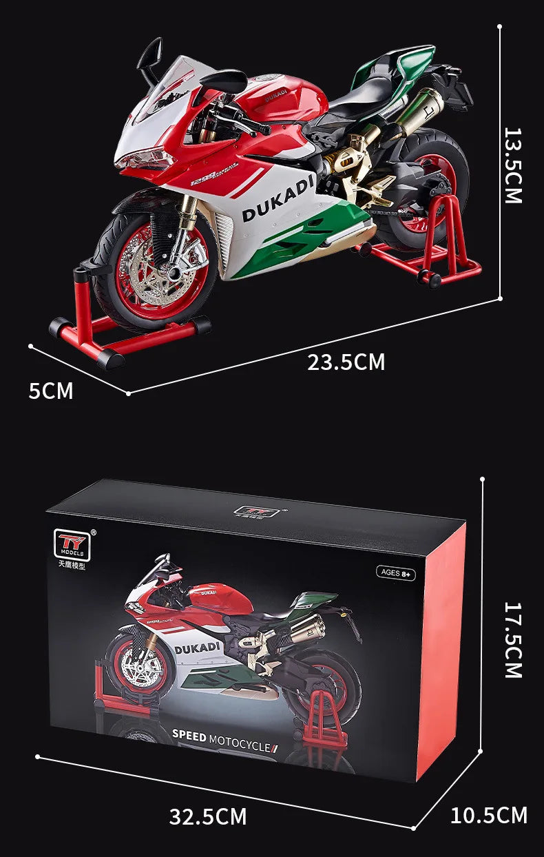 1:9 1199 Panigale con aleación de aerosol fundido a presión modelo de motocicleta juguete vehículo colección sonido y luz todoterreno autociclo juguetes coche