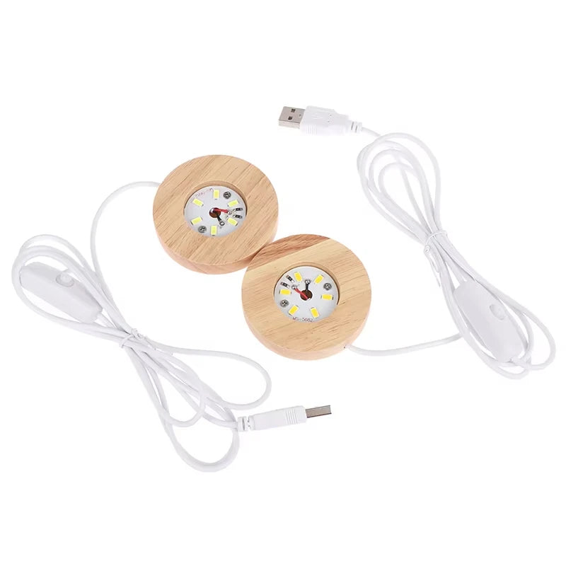 Luz decorativa de madera,