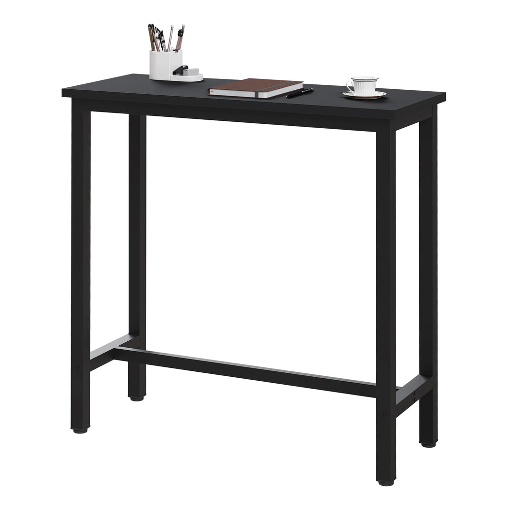 Mesa de bar,de comedor, mesa alta de pared para rectangular con estructura metálica