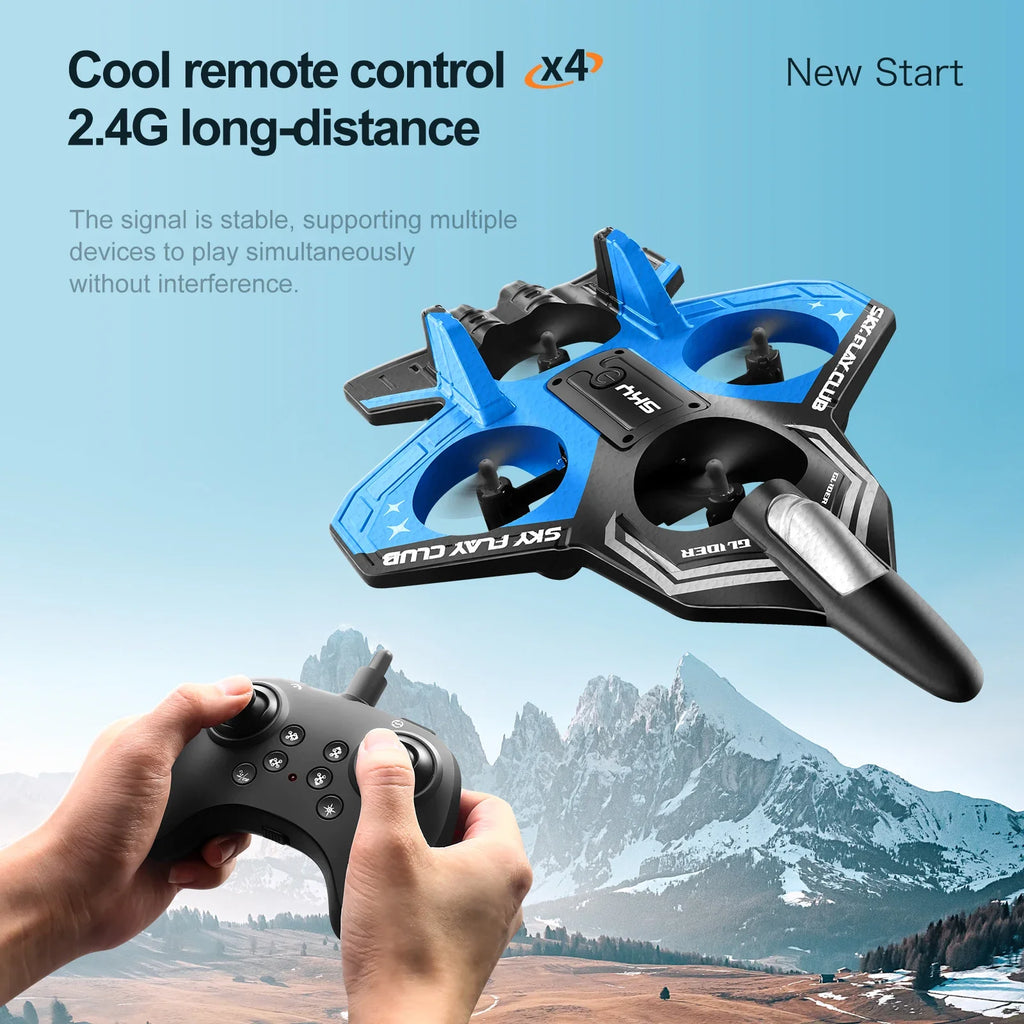 Nuevo helicóptero volador planeador YP3 RC Hobby Jet Plane 2.4G Stunt Control remoto Avión de combate de espuma Dron de juguete con luz