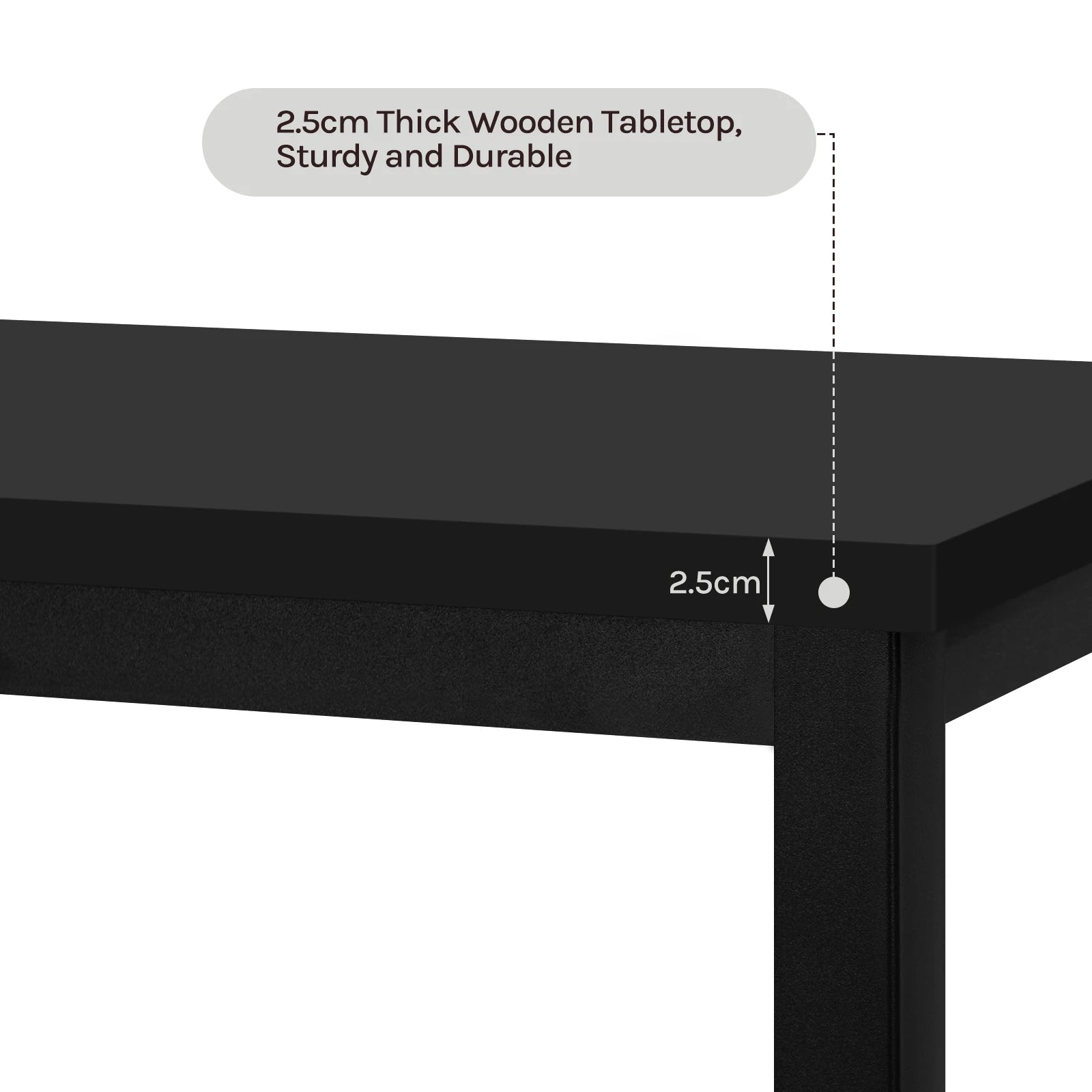 Mesa de bar,de comedor, mesa alta de pared para rectangular con estructura metálica
