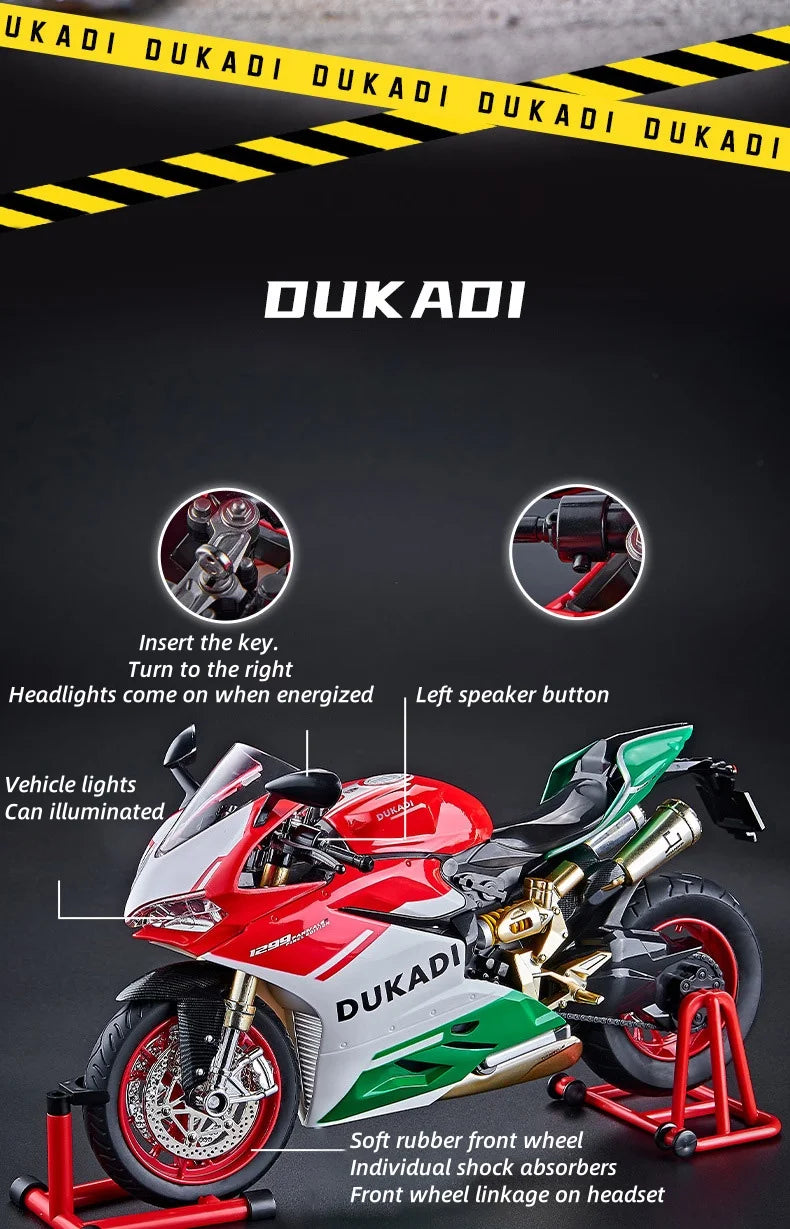 1:9 1199 Panigale con aleación de aerosol fundido a presión modelo de motocicleta juguete vehículo colección sonido y luz todoterreno autociclo juguetes coche