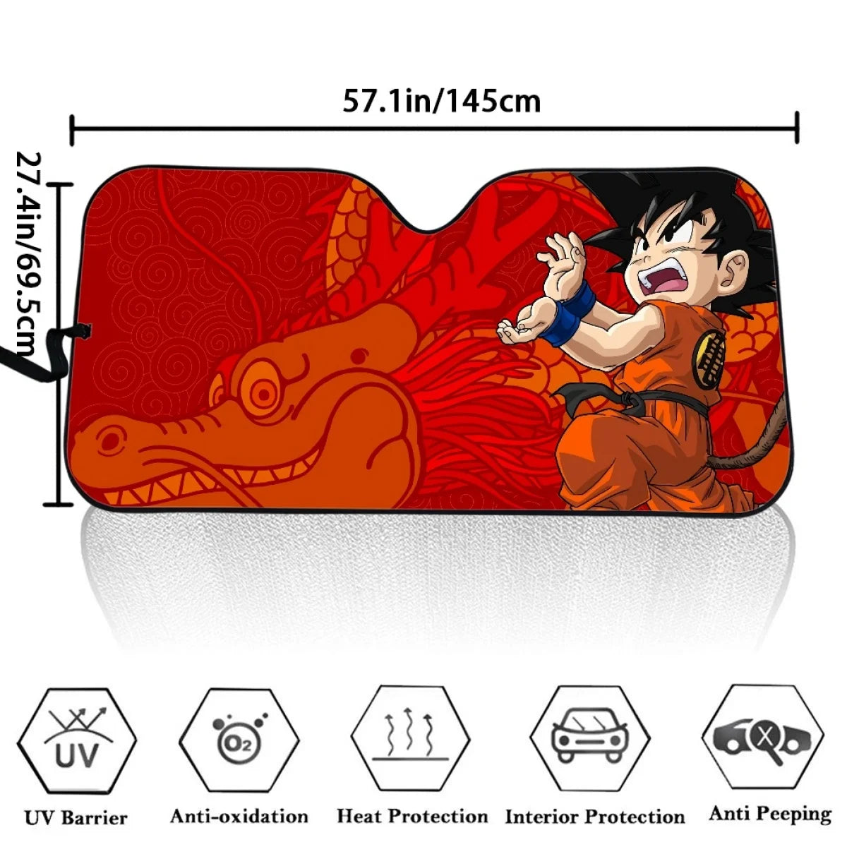 Anime Dragon Ball Car Windshield Sunshades Cartoon Goku Sunbreaker Exterior Accessories Creativity Windshield Sunscreenshade