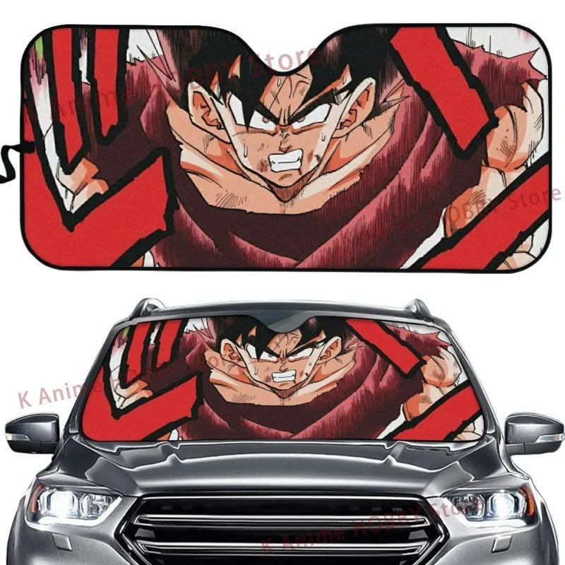 Anime Dragon Ball Car Windshield Sunshades Cartoon Goku Sunbreaker Exterior Accessories Creativity Windshield Sunscreenshade