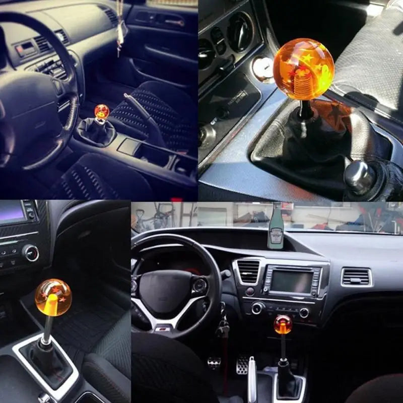 Dragon Ball Super Z Shift Lever Universal Auto Shift Knob Anime Cosplay Orange Ball 54Mm Diameter Gear Shift Knob 1-7 Stars Ball