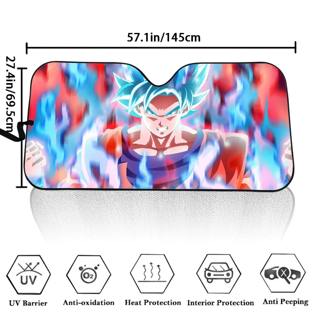 Anime Dragon Ball Car Windshield Sunshades Cartoon Goku Sunbreaker Exterior Accessories Creativity Windshield Sunscreenshade
