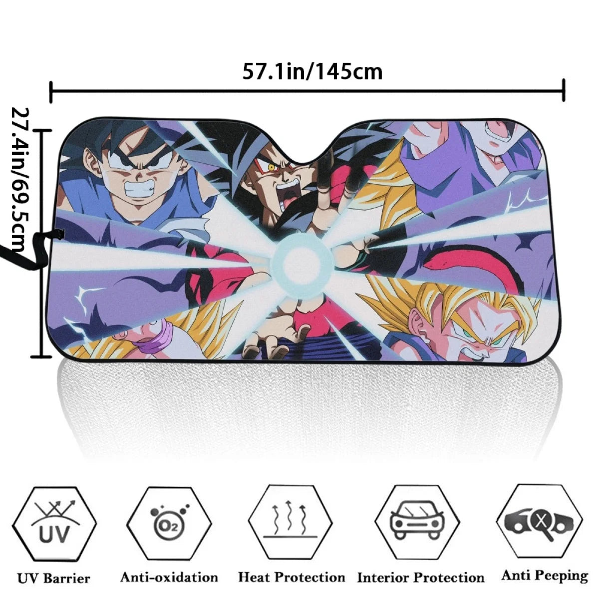 Anime Dragon Ball Car Windshield Sunshades Cartoon Goku Sunbreaker Exterior Accessories Creativity Windshield Sunscreenshade