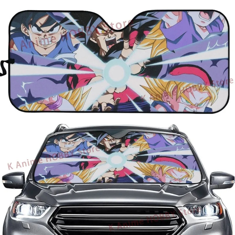 Anime Dragon Ball Car Windshield Sunshades Cartoon Goku Sunbreaker Exterior Accessories Creativity Windshield Sunscreenshade