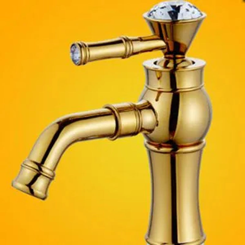 . New Arrival Bathroom Gold Basin Faucet Gold Finish Brass Mixer Tap with Ceramic Torneiras Para Banheiro YT-5027