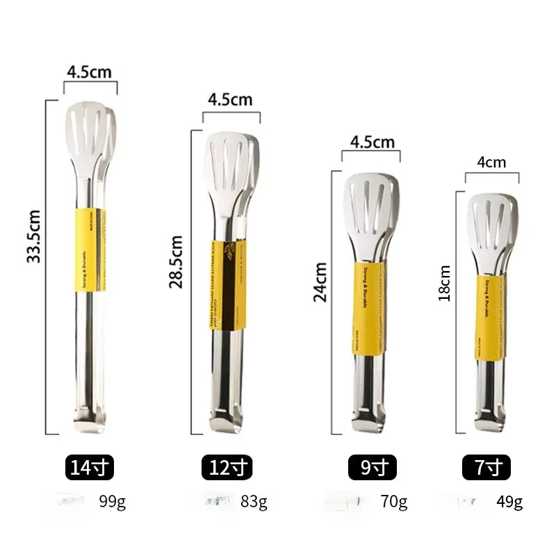 Stainless Steel Food Tongs Kitchen Utensils Buffet Cooking Tool anti Heat Bread Clip Pastry Clamp for Desserts Salads Barbecue