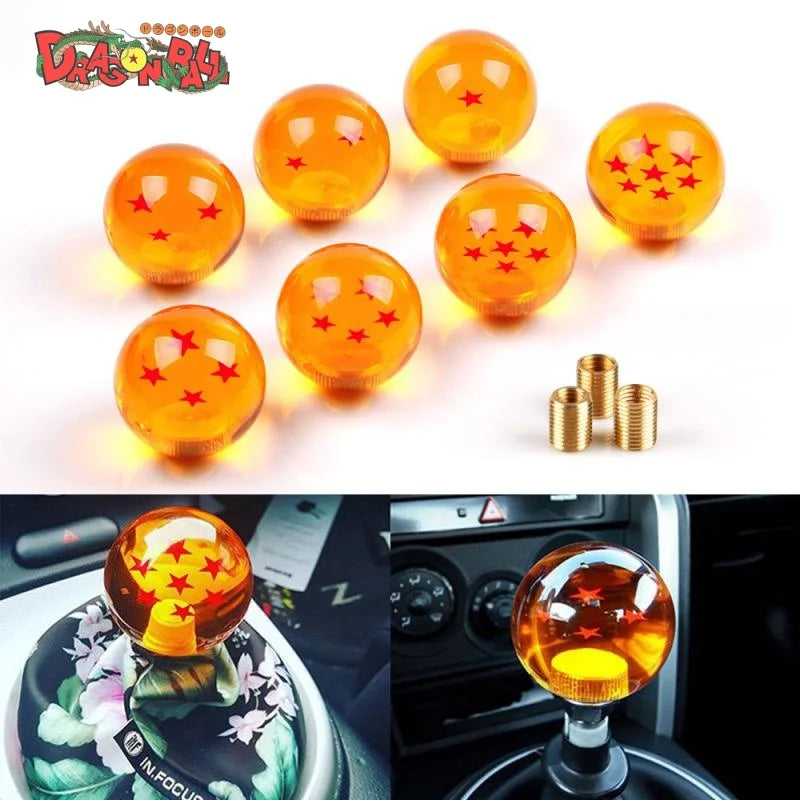 Dragon Ball Super Z Shift Lever Universal Auto Shift Knob Anime Cosplay Orange Ball 54Mm Diameter Gear Shift Knob 1-7 Stars Ball