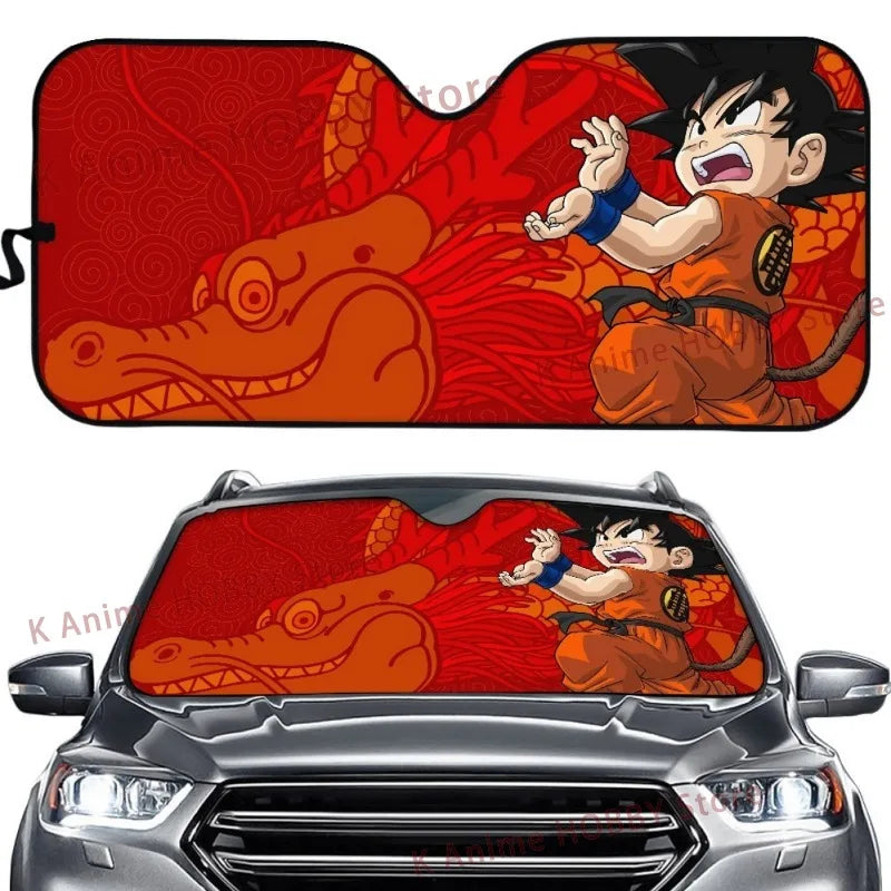 Anime Dragon Ball Car Windshield Sunshades Cartoon Goku Sunbreaker Exterior Accessories Creativity Windshield Sunscreenshade